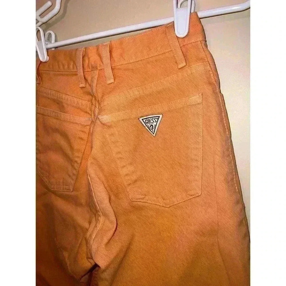 VINTAGE GUESS ORANGE JEANS SIZE 24 - Picture 2 of 13